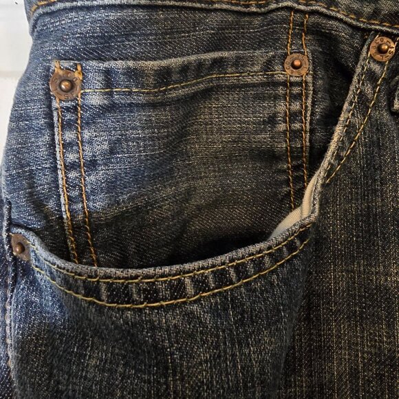 Levis 559 Denim Blue Jeans 36X30 Straight‎ Leg Mid Rise - Picture 7 of 7